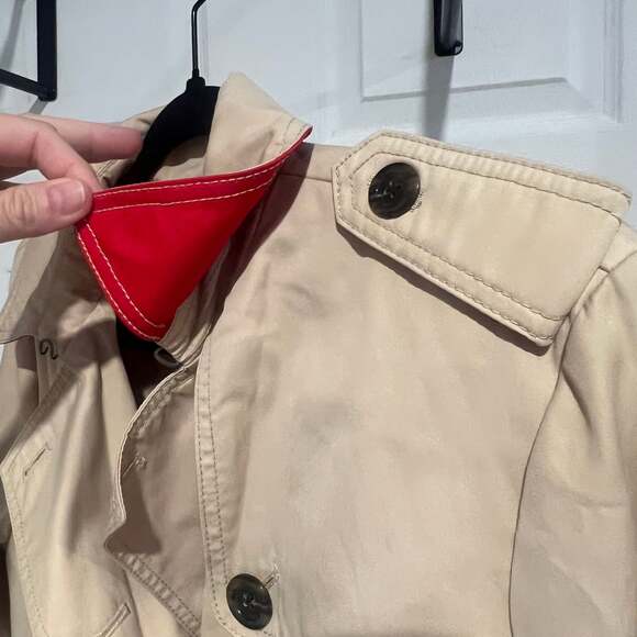 Lands' End Classic Removable Lining Trench Coat Women Size Med Tan - Picture 7 of 11